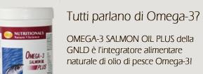 La GNLD risolve il problema della carenza di acidi grassi omega-3 e della presenza di elementi contaminanti nel pesce grasso proveniente dal mar Baltico con il nuovo e unico OMEGA-3 SALMON OIL PLUS. 